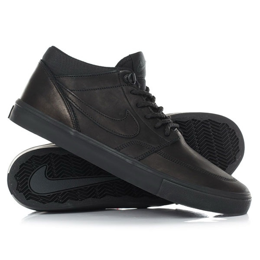 Nike Men's Black Leather Sneakers